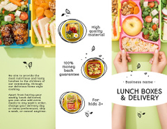 Tasty School Food Ad with Delicious Sandwiches And Delivery