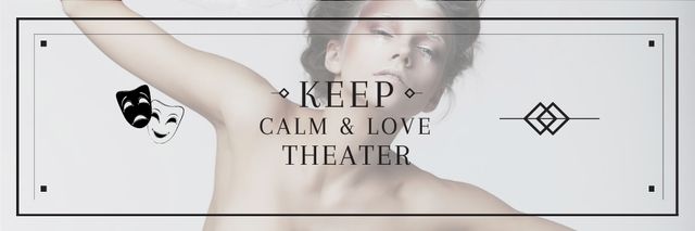 Template di design Citation about love to theater Email header