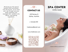 Spa Service Offer with Beautiful Woman in Bath