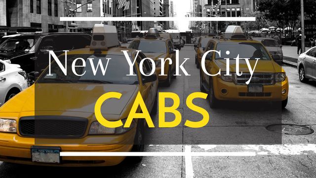 Plantilla de diseño de Taxi Cars in New York city Title 