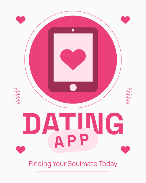 Platilla de diseño Modern Dating App Offer Instagram Post Vertical