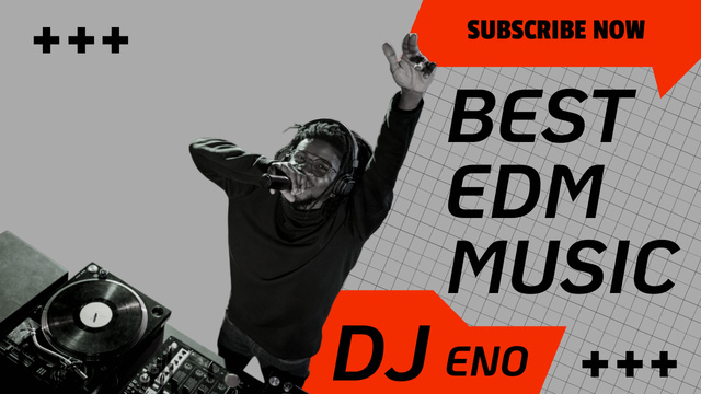Music Blog Ad with Dj Youtube Thumbnail Design Template