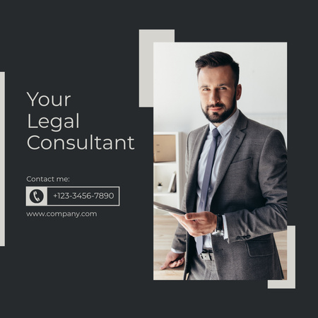 Company Legal Consultant Services Offer Instagram Design Template