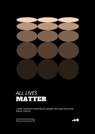 Protest against Racism with Diverse Types of Skin Poster Design Template