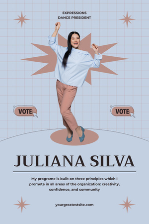 Platilla de diseño Voting for Dance President Pinterest