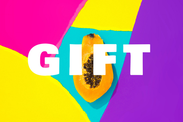 Ontwerpsjabloon van Gift Certificate van Summer Sale Announcement with Papaya