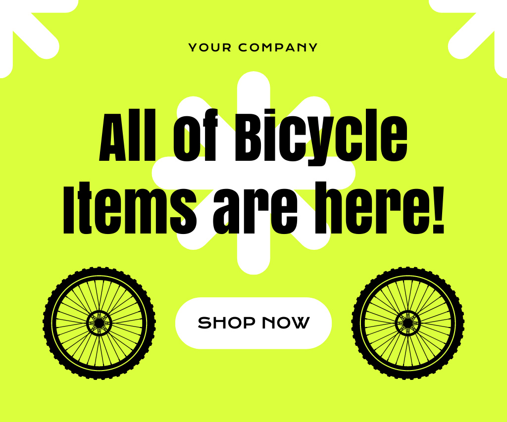 Template di design All Bikes' Items are Here Large Rectangle