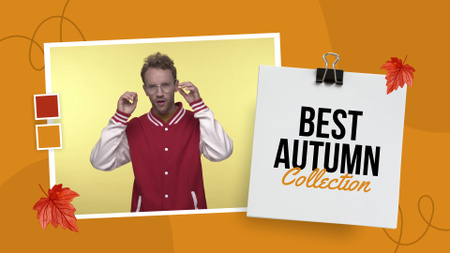 Plantilla de diseño de Anuncio de venta de la mejor colección de otoño para hombre Full HD video 