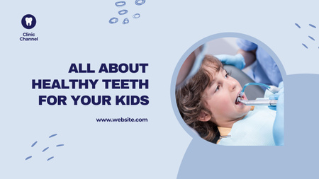 子供のための健康な歯についてのブログ Youtubeデザインテンプレート