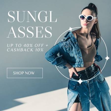 Plantilla de diseño de Oferta especial de gafas de sol de moda Instagram 