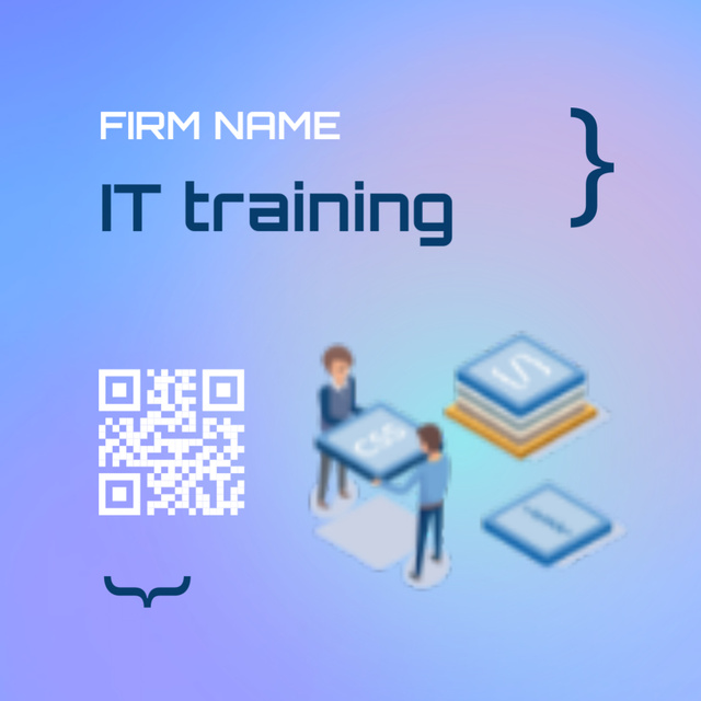 Announcement of Training for IT Specialists Square 65x65mm Πρότυπο σχεδίασης