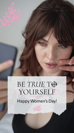 Women's Day Inspirational Greeting TikTok Video Design Template