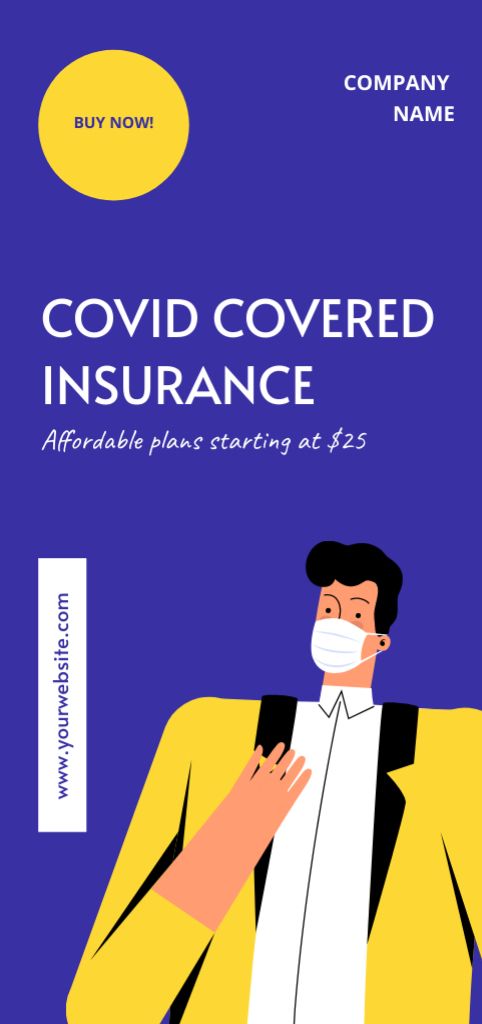 Purchase Our Coronavirus Insurance Flyer DIN Large – шаблон для дизайну