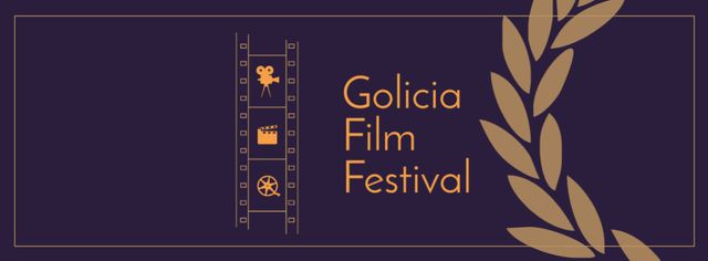 Platilla de diseño Film Festival Announcement with Filmstrip Facebook cover