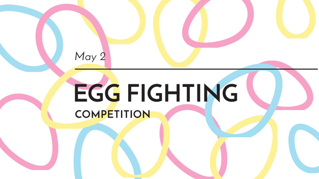 Plantilla de diseño de Easter Egg Fighting Competition Announcement FB event cover 