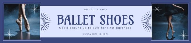 Ontwerpsjabloon van Ebay Store Billboard van Promo of Ballet Shoes Sale