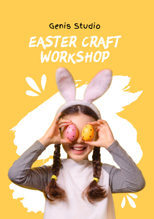 Easter Holiday Workshop Announcement Flyer A4 Design Template