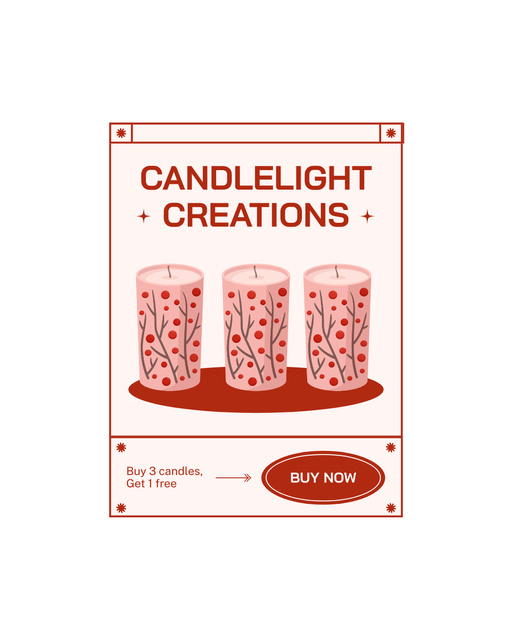 Ontwerpsjabloon van Instagram Post Vertical van Unique Candle Collection Sale Offer