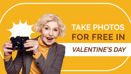 Valentine's Day Free Photo Offer Youtube Thumbnail Design Template
