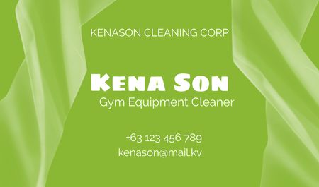 Gym Equipment Cleaner Contacts Business card Design Template