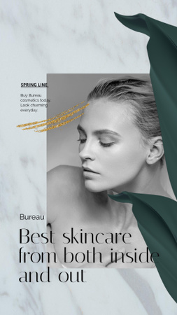 Skincare products ad on Women's Day Instagram Video Story Design Template
