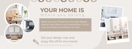 Template di design Your Home Is Where You Belong Facebook cover
