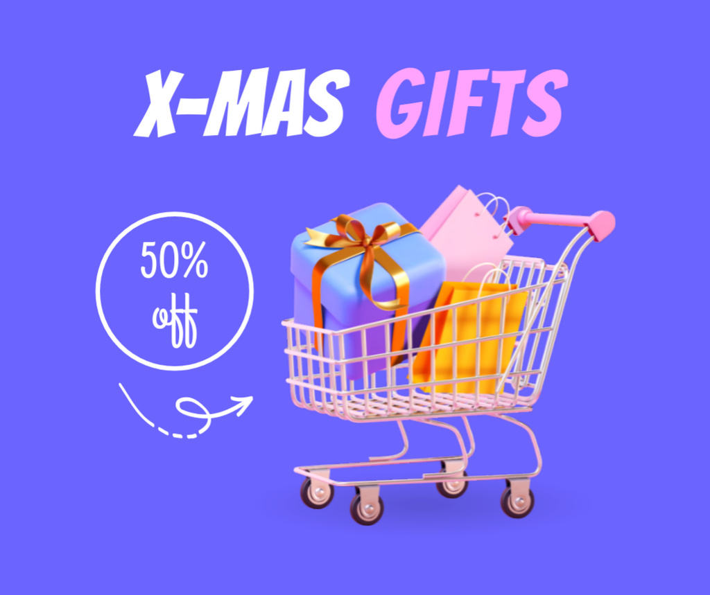 Christmas Holiday Special Offer Facebook Πρότυπο σχεδίασης