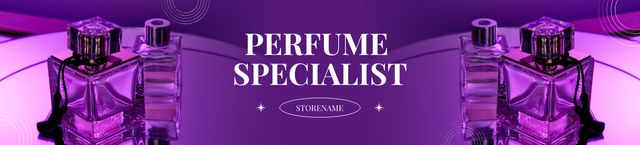 Ontwerpsjabloon van Ebay Store Billboard van Perfume Specialist Services Offer