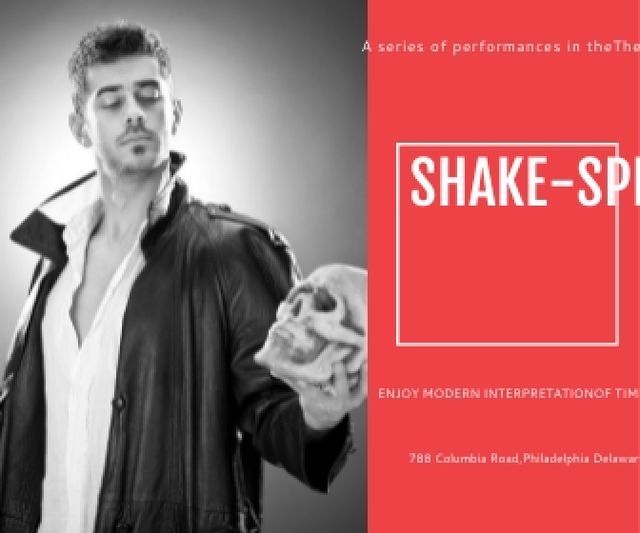 Shakespeare's performances in the Theater of Youth Large Rectangle – шаблон для дизайну