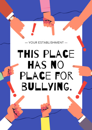 Advocating Against Bullying With Illustration Poster B2 Design Template