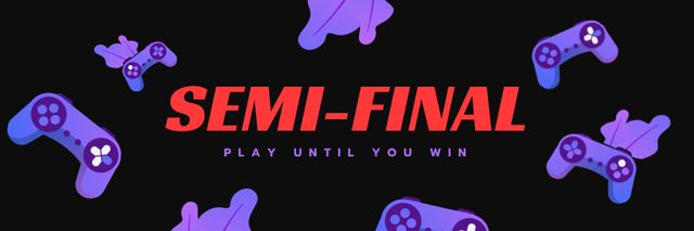 Gaming Tournament Event Ad with Consoles Email header Design Template