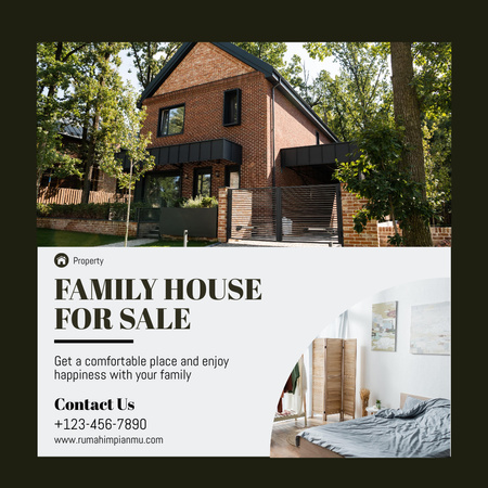 Real Estate Sale Offer with Mansion Instagram Design Template