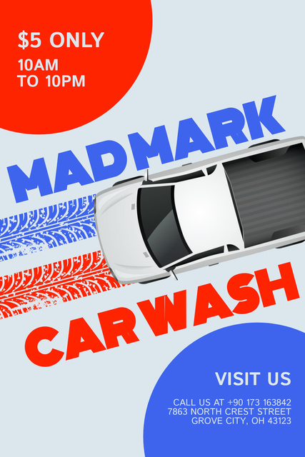 Template di design Offer Prices for Car Wash Pinterest