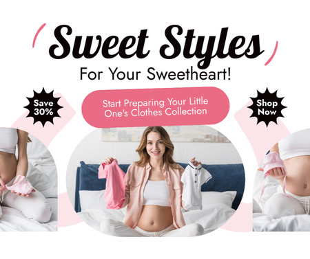 Stylish Clothes for Newborn Babies at Discount Facebook Design Template