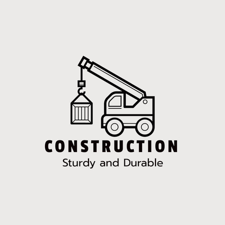 Modèle de visuel équipement de construction emblème - Logo