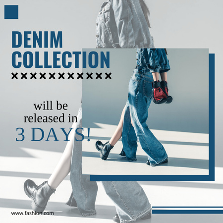 Women's Denim Collection Instagram Design Template