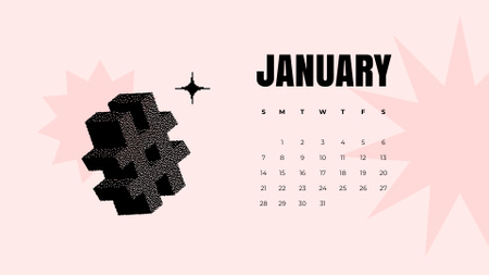 ілюстрація абстрактних фігур Calendar – шаблон для дизайну