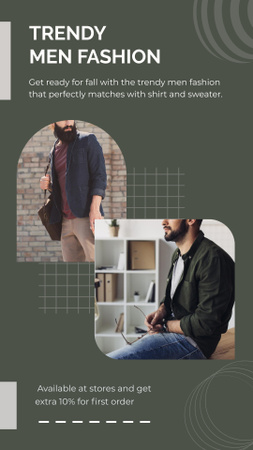 Platilla de diseño Trendy Men's Clothing Instagram Story