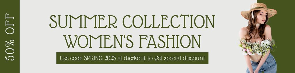 Special Promo of Summer Fashion Collection Twitter Design Template