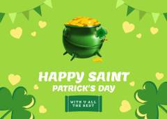 Wishing Happy St. Patrick's Day With Shamrock