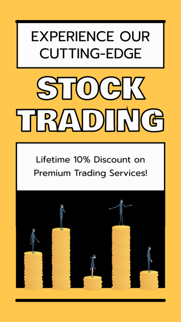 Ontwerpsjabloon van Instagram Video Story van Offer Discounts on Premium Trading Service
