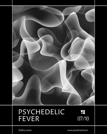 Psychedelic Exhibition in Gallery Poster 16x20in Design Template