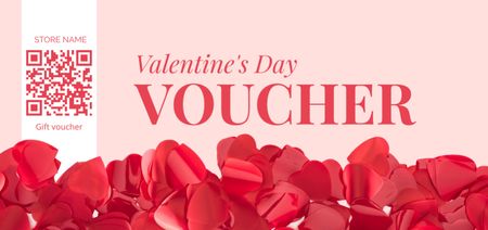 Valentine's Day Gift Voucher Offer Coupon Din Large Design Template