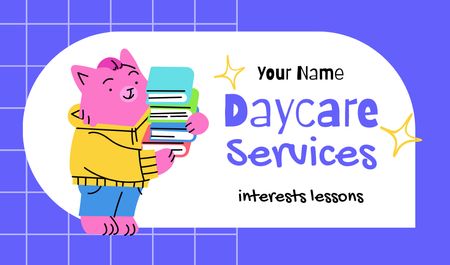 Modèle de visuel Daycare Services and Education - Business card