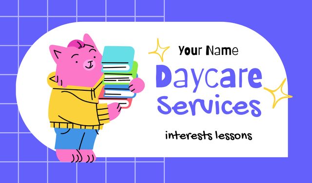 Daycare Services and Education Business card Modelo de Design
