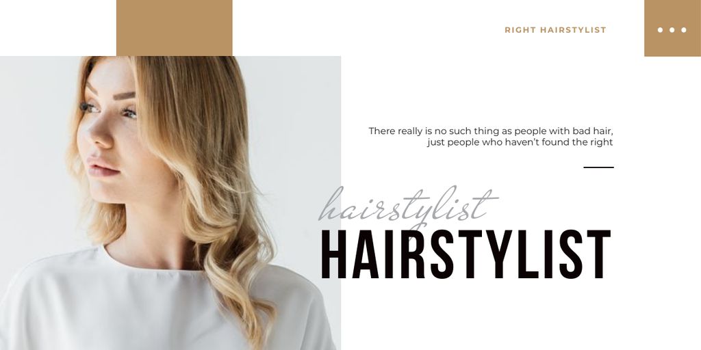 Designvorlage Hair Stylist Service Offer für Image