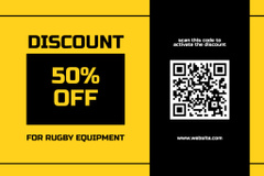 Rugby Equipment Black and Yellow