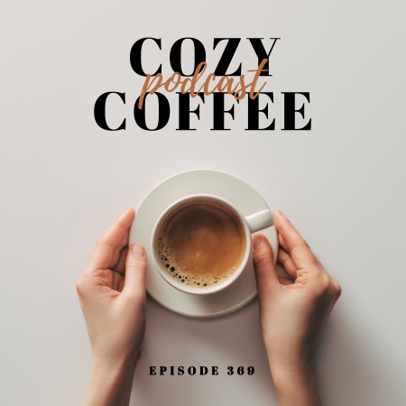 Plantilla de diseño de podcast sobre café Podcast Cover 