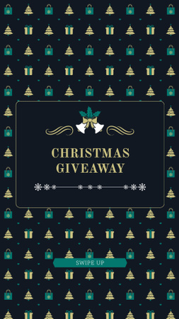 Ontwerpsjabloon van Instagram Story van Christmas Special Offer with Trees and Gifts Pattern