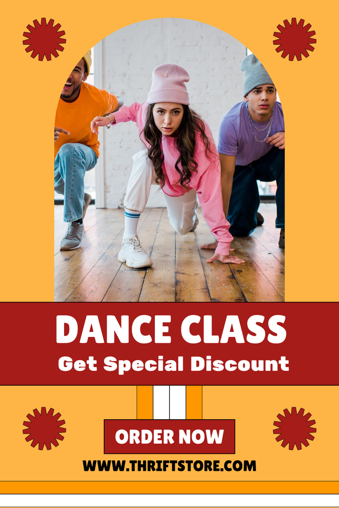 Ontwerpsjabloon van Pinterest van Special Discount on Dance Class